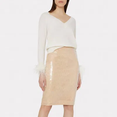 Milly Adley Sequin Skirt In Brown