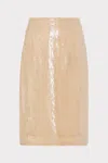 Milly Adley Sequin Skirt In Gold In Neutral