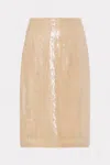 Milly Adley Sequin Skirt In Gold In Neutral