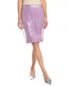 Milly Adley Sequin Skirt In Pink