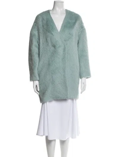 Pre-owned Milly Alpaca Jacket In Blue