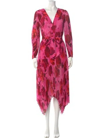 Pre-owned Milly Animal Print Long Dress W/ Tags In Pink