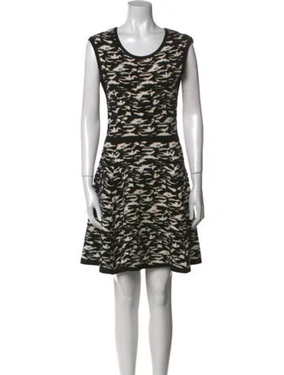 Pre-owned Milly Animal Print Mini Dress In Multi