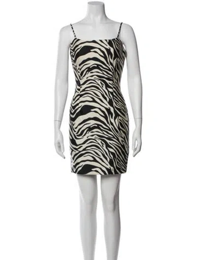 Pre-owned Milly Animal Print Mini Dress In Multi