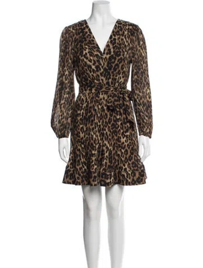 Pre-owned Milly Animal Print Mini Dress In Multicolor