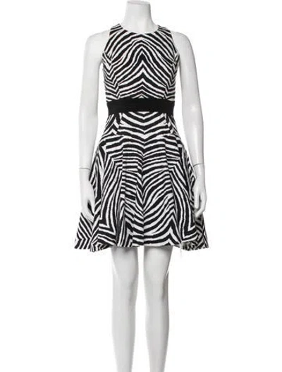 Pre-owned Milly Animal Print Mini Dress In Multicolor