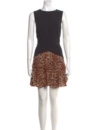Pre-owned Milly Animal Print Mini Dress W/ Tags In Multi