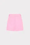 Milly Aria Cady Button Shorts In Pink