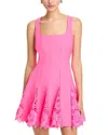 Milly Ariel Cady Mini Dress In Shocking Pink