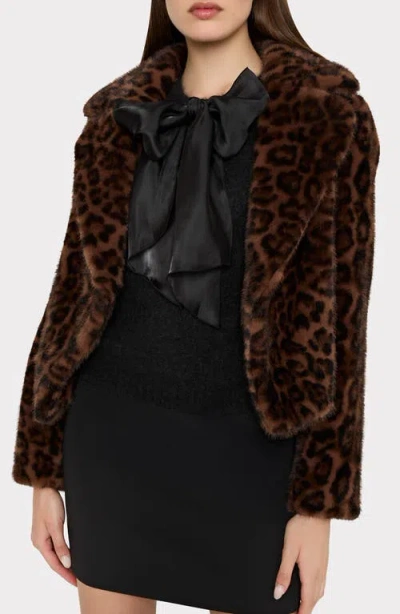 Milly Arya Leopard-print Faux Fur Jacket In Animal Print