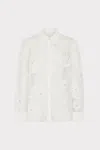 Milly Ashton Grand Fleur Embroidered Long Sleeve Top