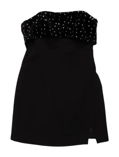 Pre-owned Milly Asymmetrical Mini Dress In Black