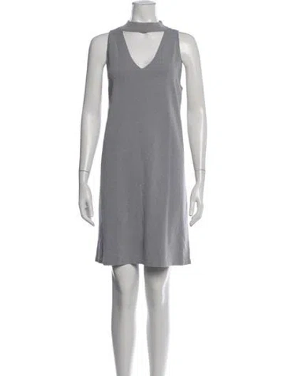 Pre-owned Milly Asymmetrical Mini Dress W/ Tags In Grey