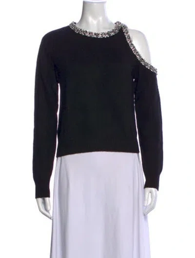 Pre-owned Milly Asymmetrical Sweater W/ Tags In Black