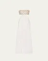Milly Atalia Cutout Mirror-embellished Maxi Dress In White Gold