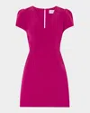 Milly Atalie A-line Cady Mini Dress In Pink