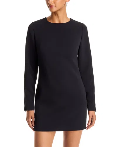 Milly Audrey Crepe Mini Dress In Blue