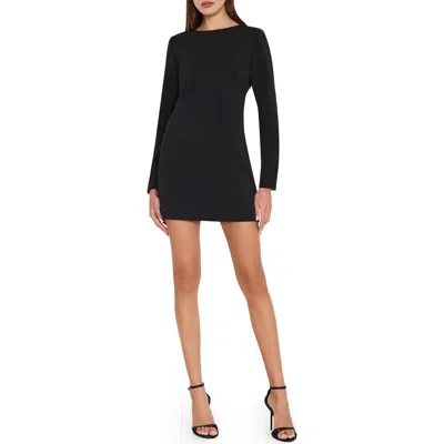 Milly Audrey Crepe Minidress In Black