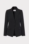 Milly Avery Single-button Cady Blazer In Black
