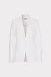 Milly Avery Single-button Cady Blazer In Ecru