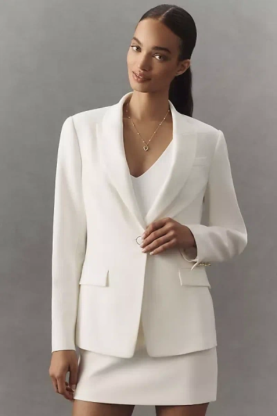 Milly Avery Cady Blazer Jacket In White