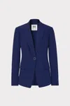 Milly Avery Stretch Linen Blazer In Navy
