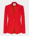 Milly Avery Cady Blazer In Red