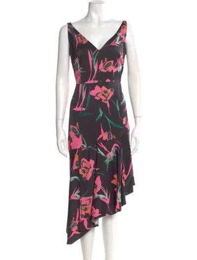 Pre-owned Milly Baby Cashmere Midi Length Dress In Purple