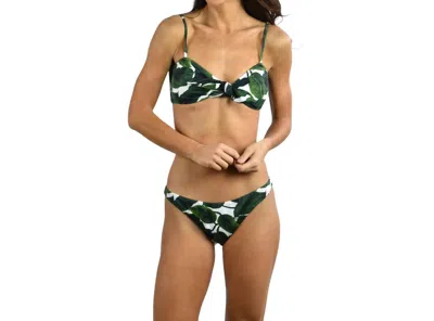 Milly Banana Leaf Tropez High Cut Bikini Bottom In Emerald Multi