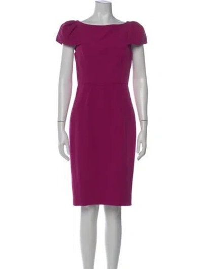 Pre-owned Milly Bateau Neckline Knee-length Dress In Pink