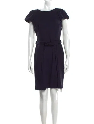 Pre-owned Milly Bateau Neckline Mini Dress In Blue