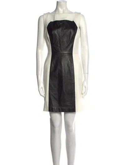 Pre-owned Milly Bateau Neckline Mini Dress In Multi