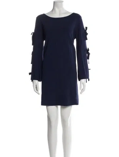 Pre-owned Milly Bateau Neckline Mini Dress In Neutral