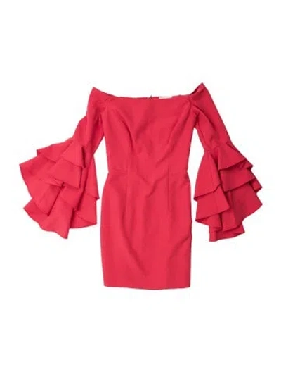 Pre-owned Milly Bateau Neckline Mini Dress In Orange