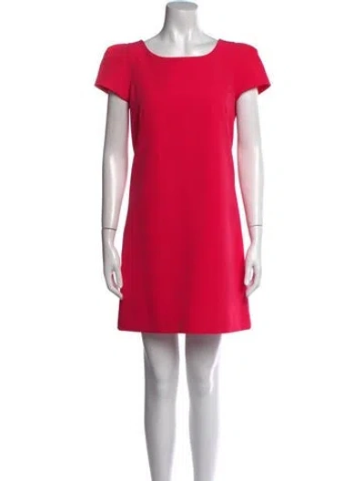 Pre-owned Milly Bateau Neckline Mini Dress In Pink