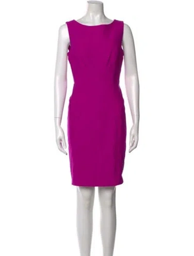 Pre-owned Milly Bateau Neckline Mini Dress In Purple