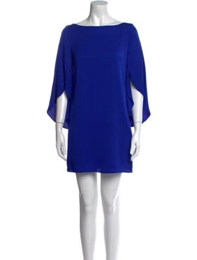 Pre-owned Milly Bateau Neckline Mini Dress W/ Tags In Blue