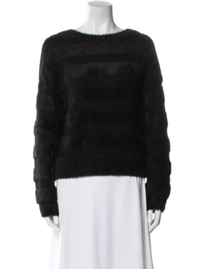 Pre-owned Milly Bateau Neckline Sweater W/ Tags In Black