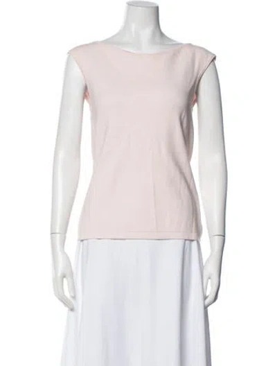 Pre-owned Milly Bateau Neckline Sweater In White
