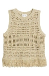 Milly Beaded Fringe Sweater Tank