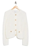 Milly Beaded Button-down Knit Cardigan In White