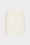 Milly Beaded Tweed Modern Mini Skirt In White