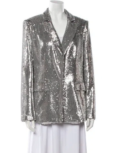Pre-owned Milly Blazer W/ Tags In Silver