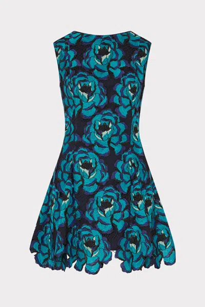 Milly Blue Blossom Mini Dress