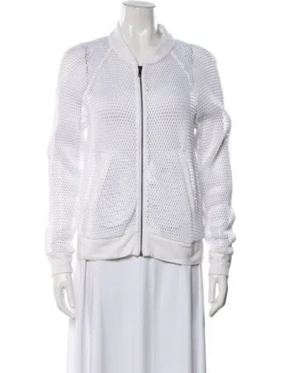 Pre-owned Milly Bomber Jacket In White