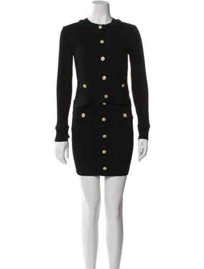 Pre-owned Milly Braided Accents Skirt Set W/ Tags In Black