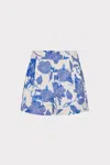 Milly Brushwork Floral Linen Shorts