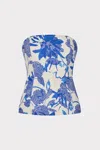 Milly Brushwork Floral Linen Sleeveless Top