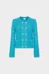 Milly Bubble Pointelle Knit Jacket
