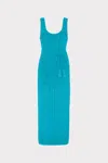 Milly Bubble Pointelle Knit Midi Dress